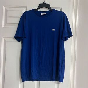 Lacoste Men's XL Blue Crew Neck T-Shirt Short Sleeve Solid Casual